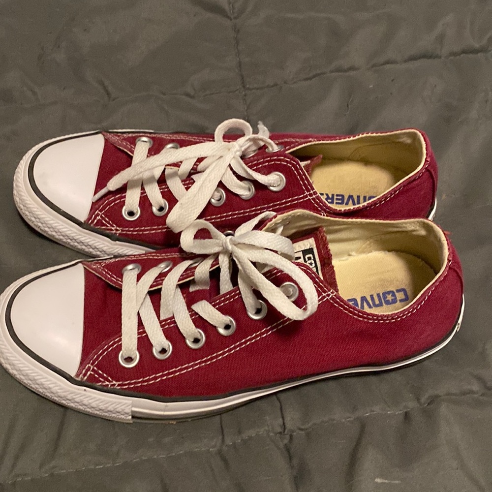 Maroon colored sneakers by Converse-and worn few times only
